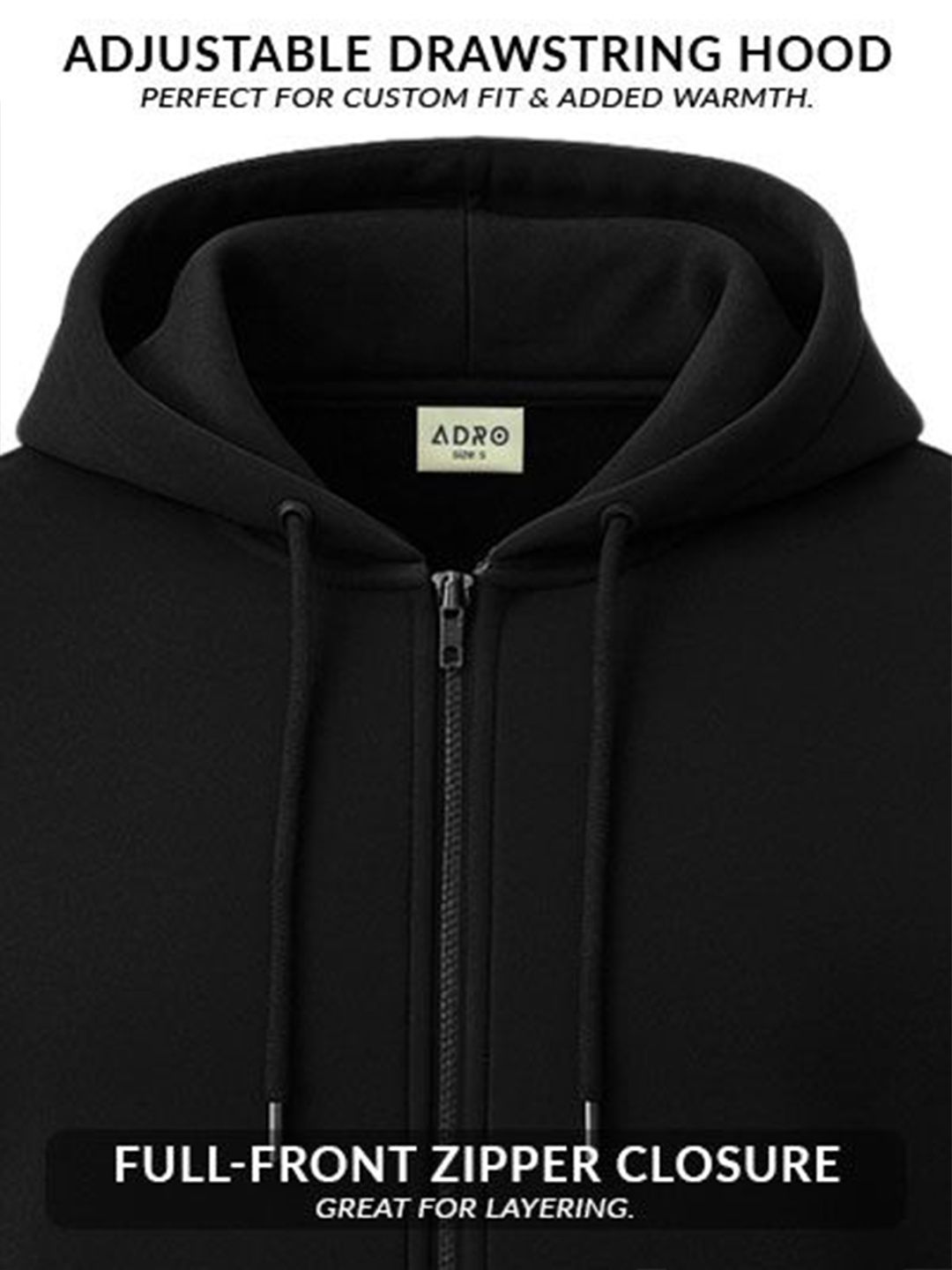 ADRO Men Printed Hooded Sweatshirt