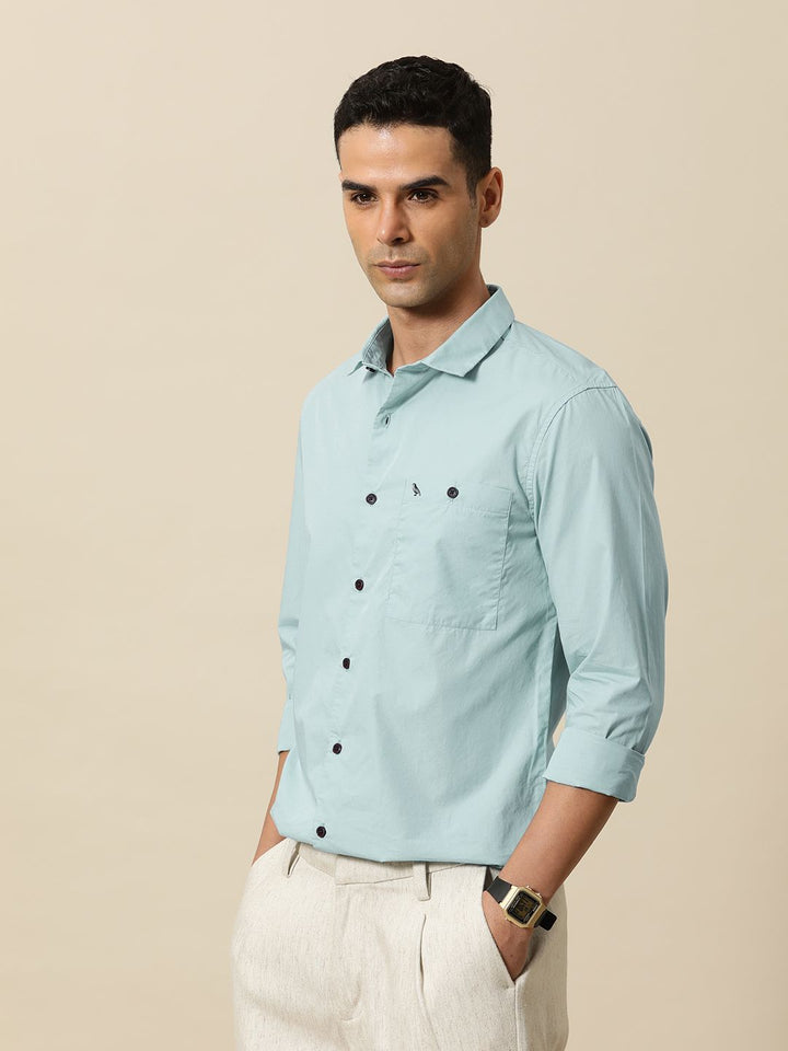 Mr Bowerbird Men Pure Cotton Tailored Fit Spread Collar Casual Shirt
