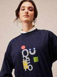 Quiero Women Printed Drop-Shoulder Sleeves Bio Finish T-Shirt