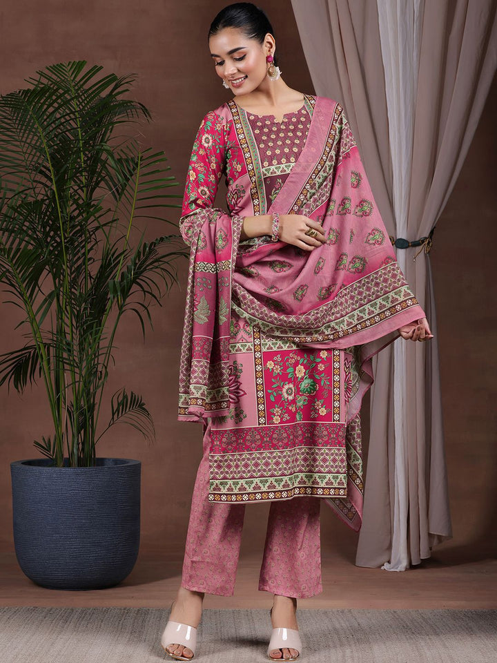 Libas Ethnic Motifs Printed Kurta with Trousers & Dupatta