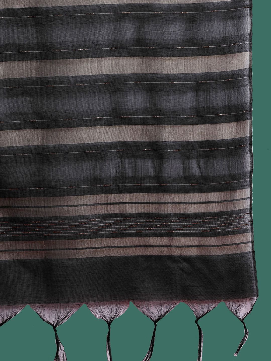 Indo Era Yoke Design Straight Pure Cotton Zari Kurta with Trousers & Dupatta