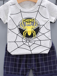 YK Boys Printed T-Shirt & Shorts Clothing Set