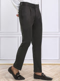 KLOTTHE Men Cotton Rich Solid Slim Fit Gurkha Trousers