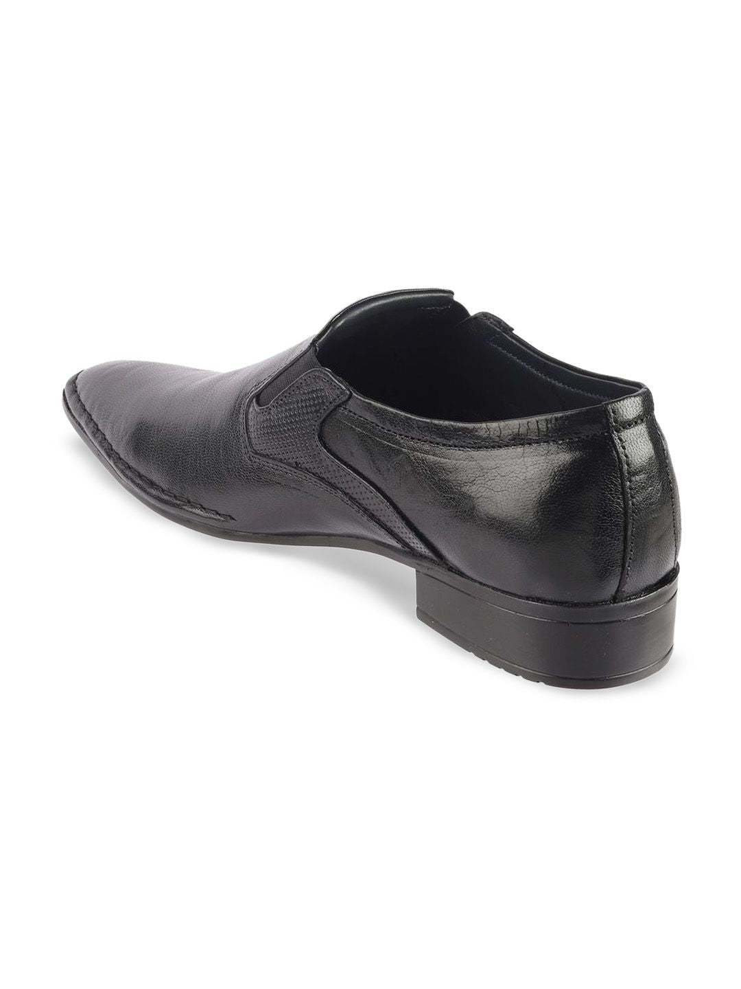 Metro Men Textured Formal Slip On Shoes
