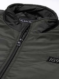 The Indian Garage Co Men Zip-Front Slim Fit Bomber Jacket