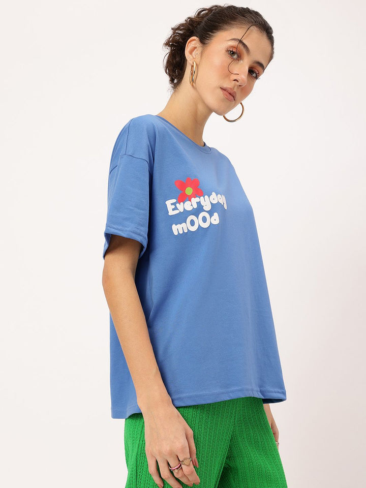 DressBerry Mood Booster Printed Drop-Shoulder T-shirt