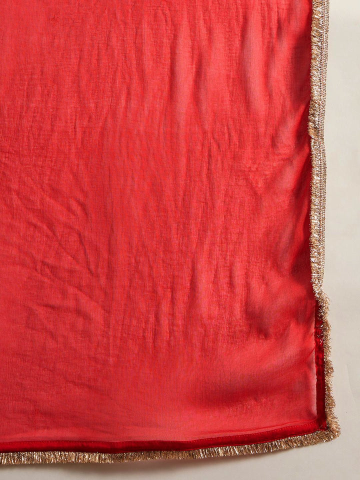 Indo Era Paisley Zari Embroidered Kurta with Trousers & With Dupatta