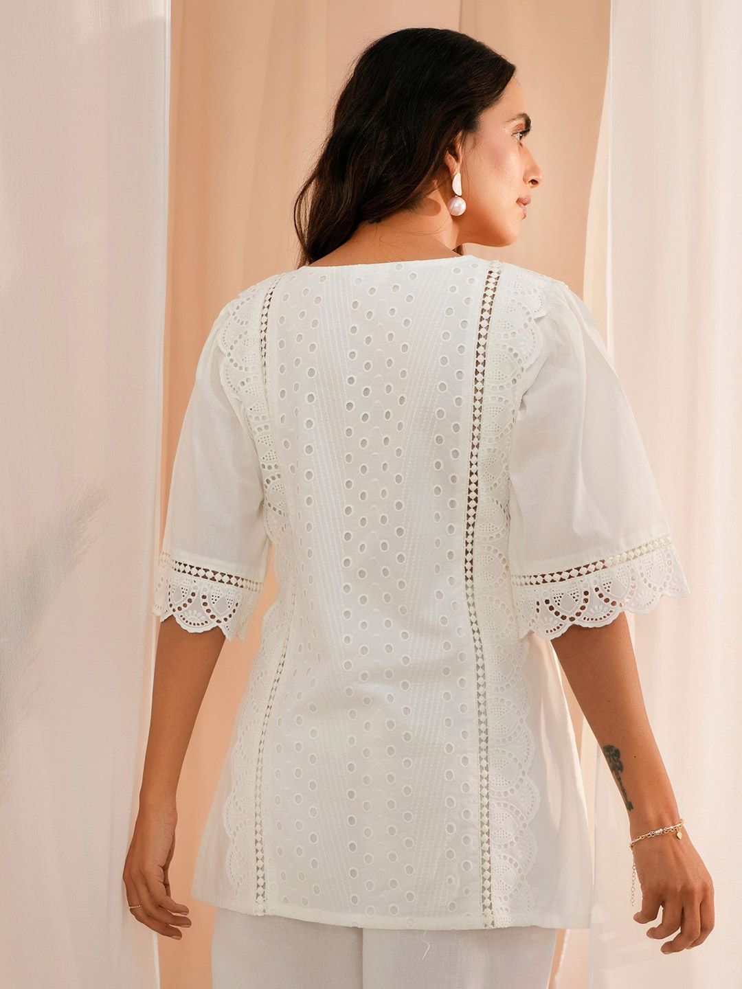 Libas Ethnic Motifs Printed V-Neck Empire Kurti