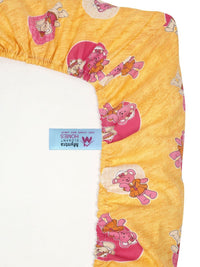 Myntra Elegant Homes Yellow Printed Cotton 400 TC Fitted Single Bedsheet Set-2.5mX2.25m
