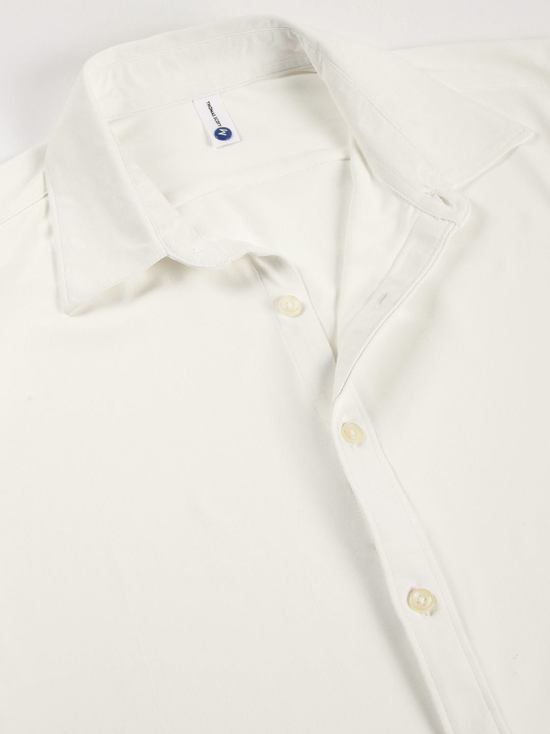 Thomas Scott Men Premium Spread Collar Solid Slim Fit Casual Shirt