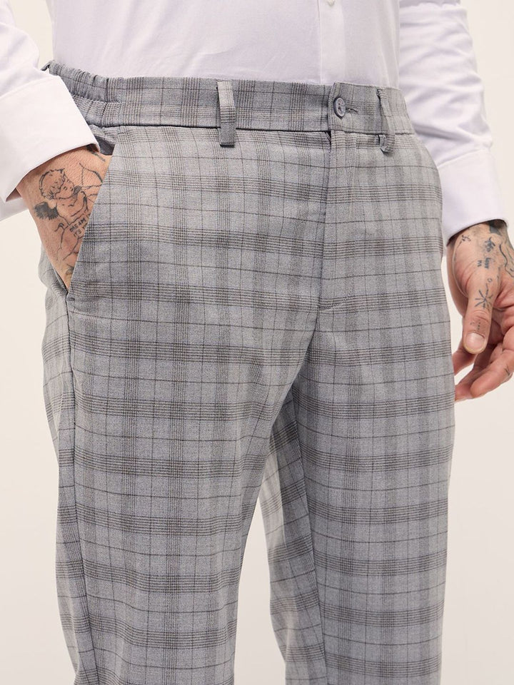 The Bear House Men lelaki yang diperiksa Slim Formal Seluar Formal
