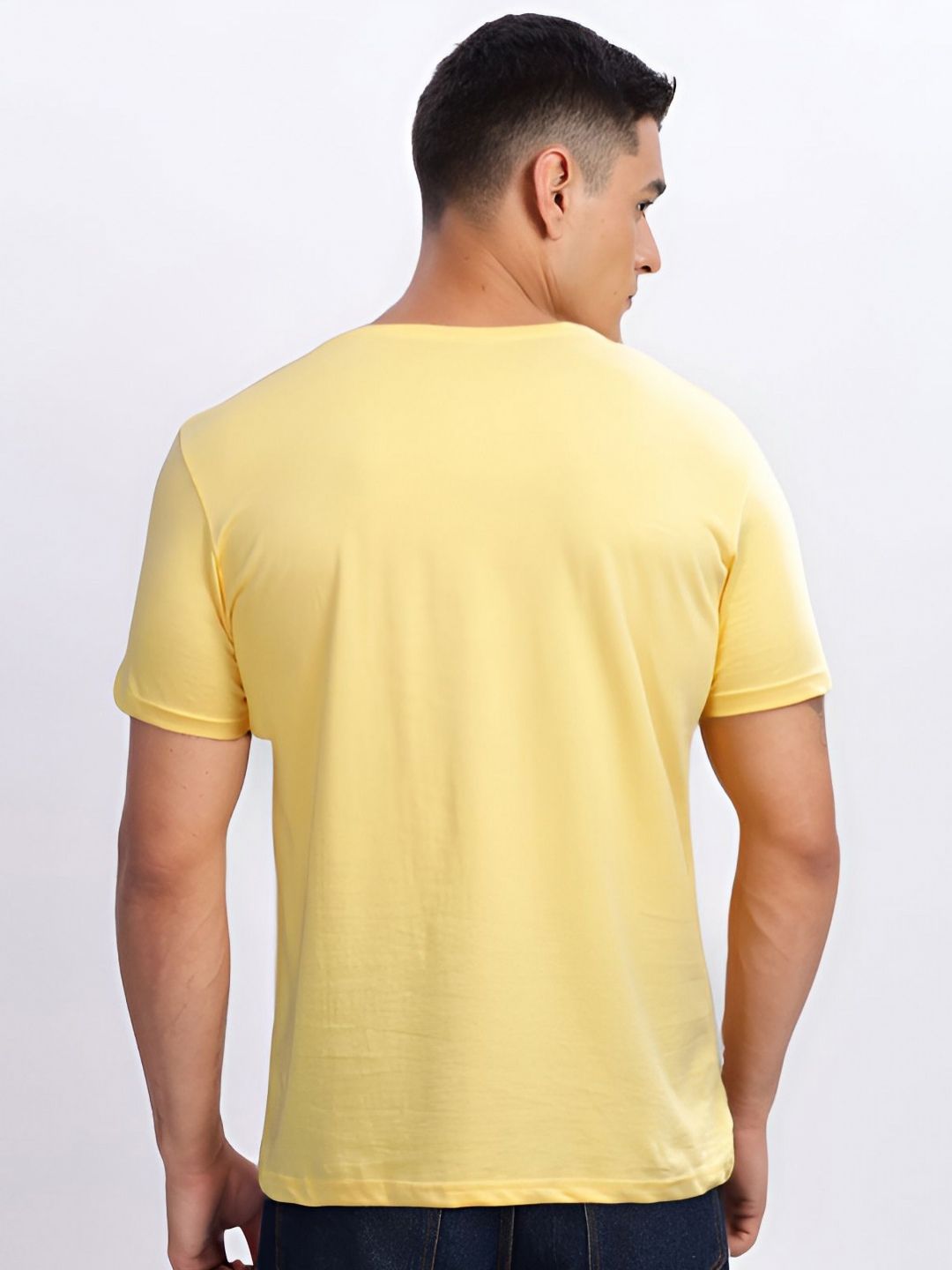 ADRO Typography Printed Round Neck Cotton T-shirt