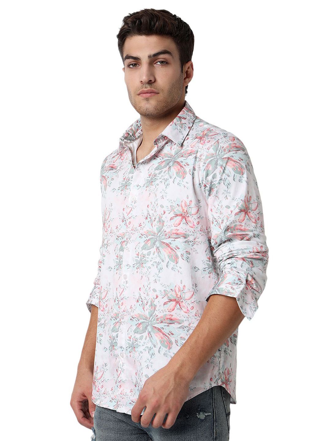 SPYKAR Men Slim Fit Floral Opaque Printed Casual Shirt