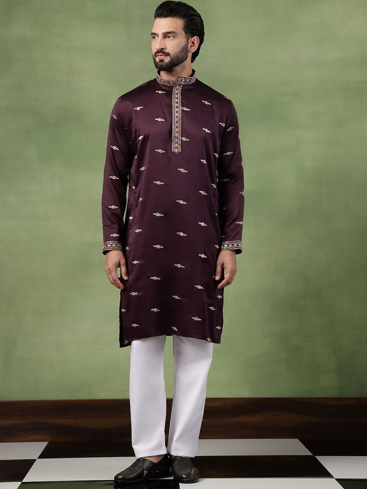 SOJANYA Men Ethnic Motifs Embroidered Sequinned Kurta