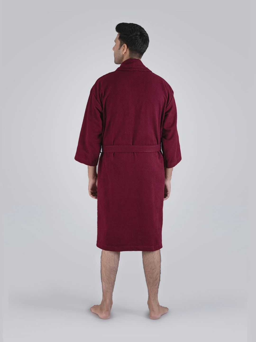 MYTRIDENT Urban Comfort Unisex Maroon 240 GSM Pure Cotton Bath Robe