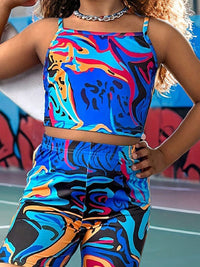 YK Girls Printed Top with Shorts