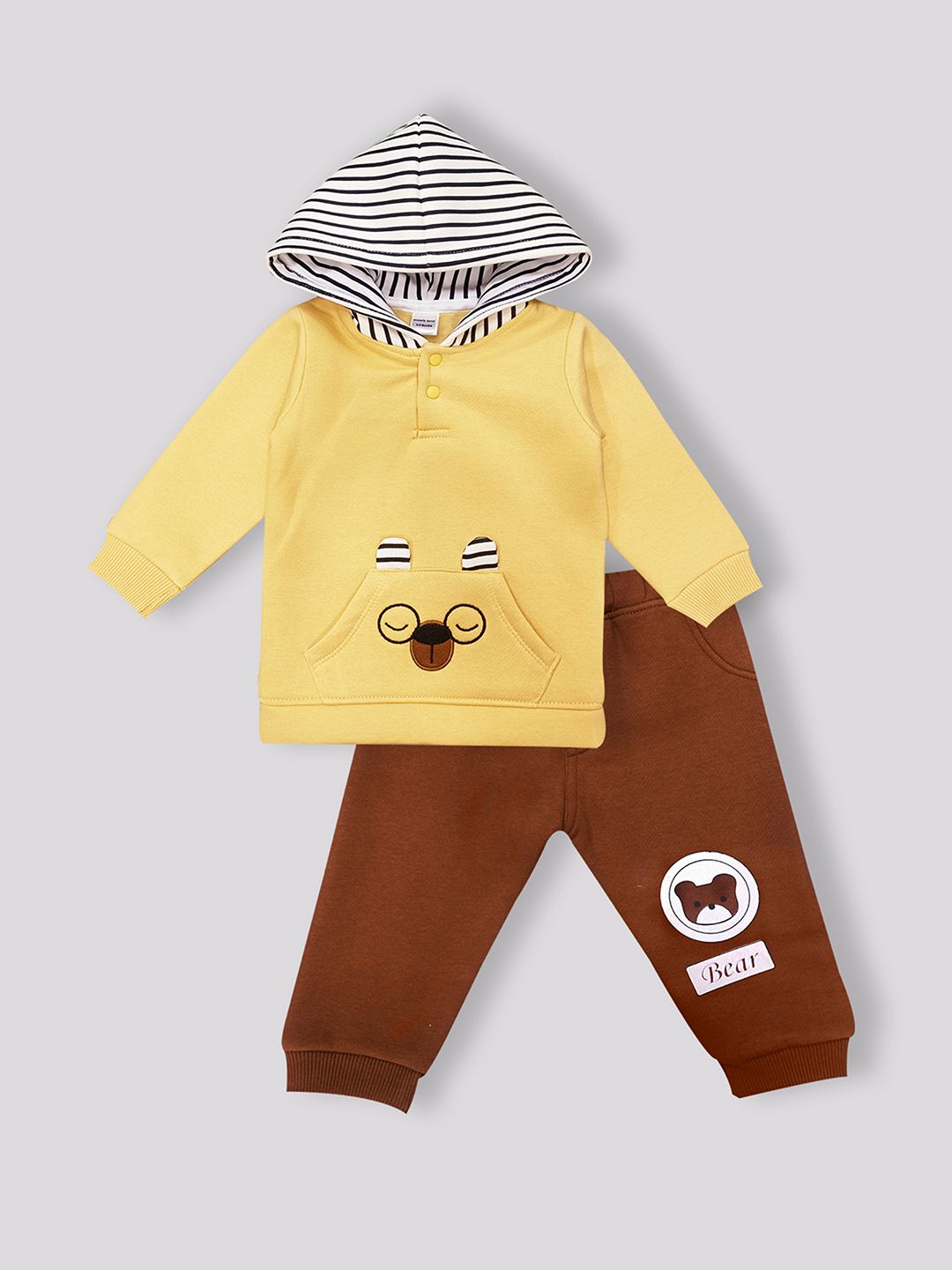 Moms Love Infant Boys Pure Cotton Hooded Sweatshirt With Joggers