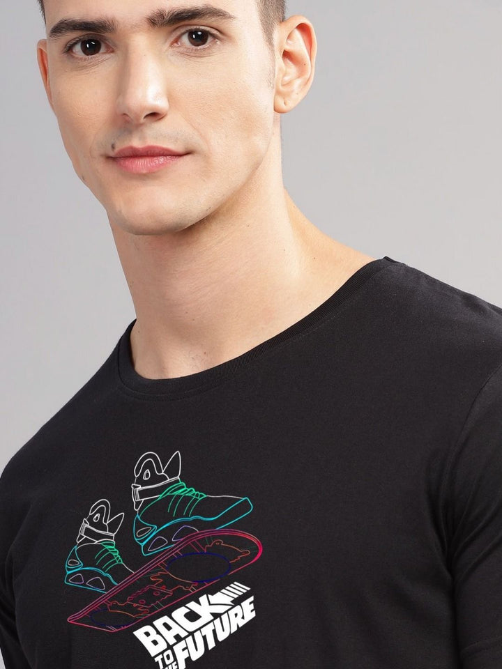 ADRO Men Typography Printed Applique T-shirt