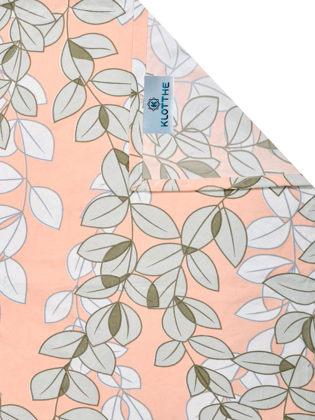 KLOTTHE Orange Floral Printed 300 TC King Bedsheets
