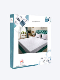 Myntra Elegant Homes White Floral 400 TC Cadar dengan 2 Sarung Bantal