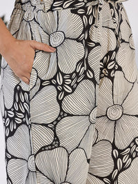 Indo Era Floral Printed Sequinned Pure Cotton Straight Kurta with Trouser & Dupatta