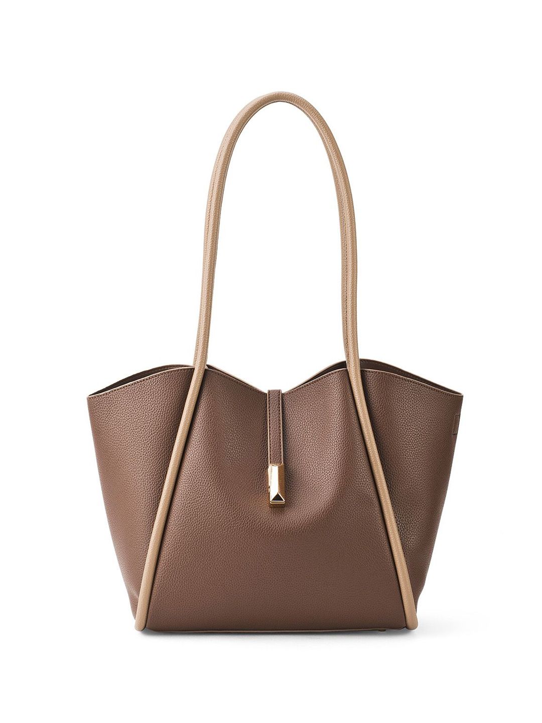 Lino Perros Colourblocked Oversized Structured Tote Bag with Tasselled