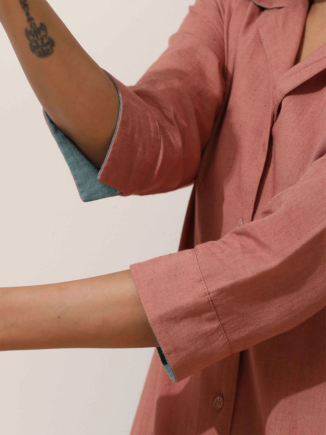 Truebrowns Wanita Pepejal Kurta dengan Palazzo