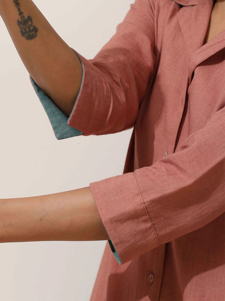 Truebrowns Wanita Pepejal Kurta dengan Palazzo