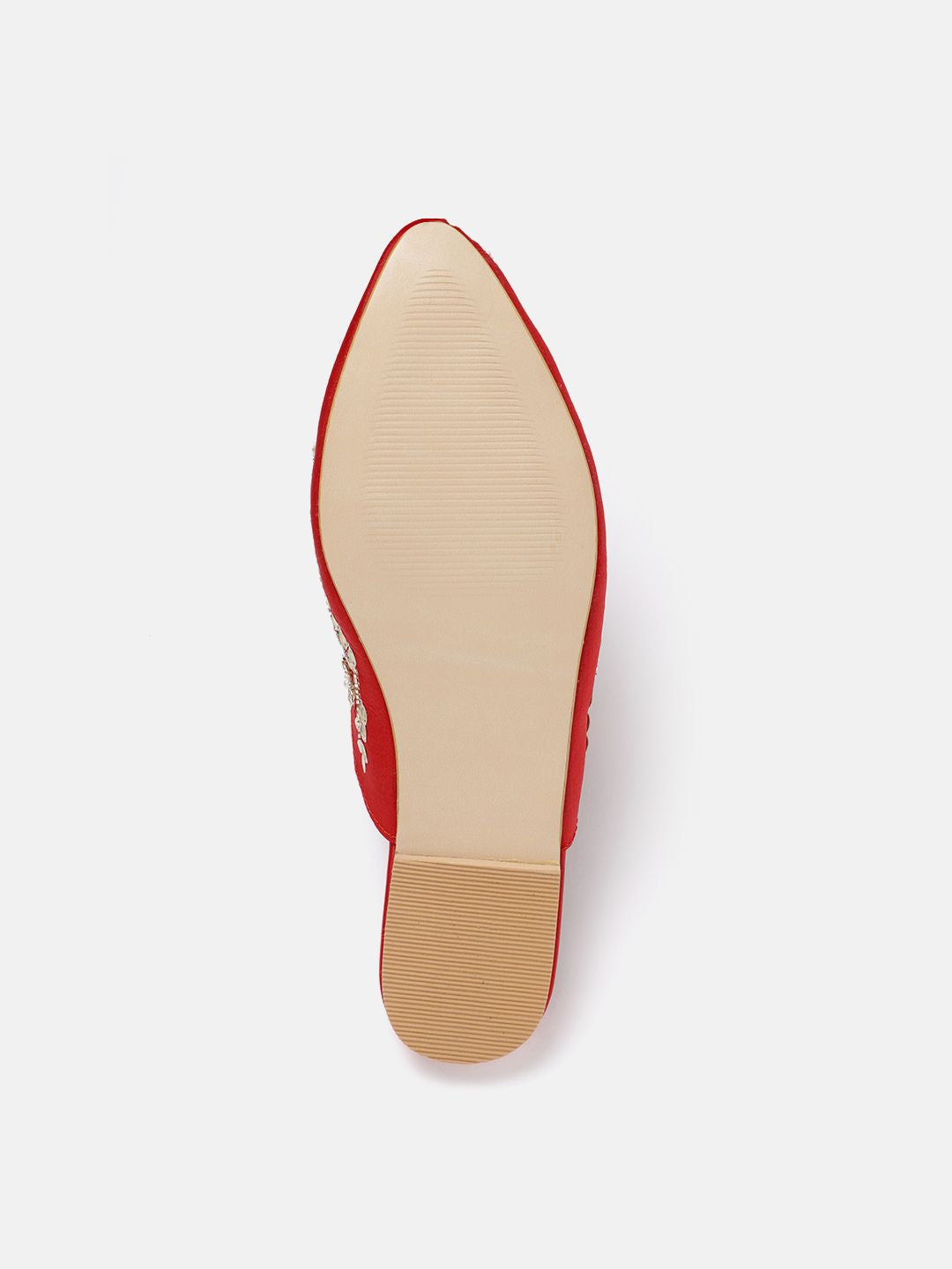House of Pataudi Floral Embellished Mules