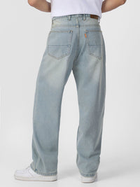 Urbano Fashion Men Loose Relaxed Fit Heavy Fade Jeans