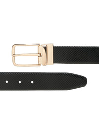 Teakwood Leathers Men Textured Leather Reversible Formal Belt