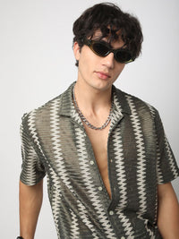 VASTRADO Men Classic Horizontal Stripes Opaque Casual Shirt