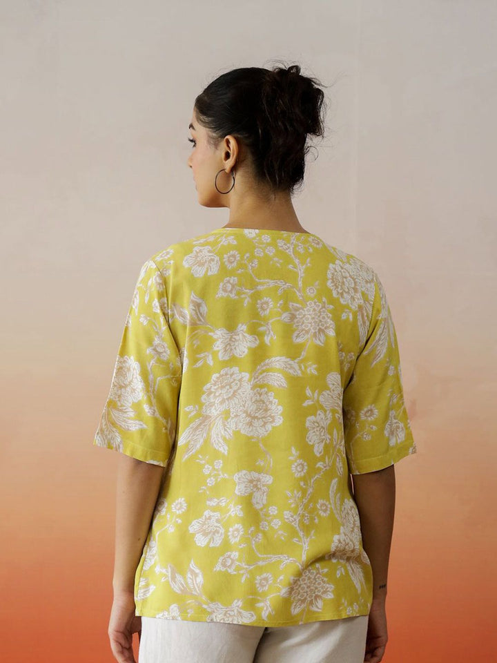 SANSKRUTIHOMES Floral Print Cotton Top