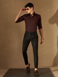 DENNISON Men Brown Formal Shirt