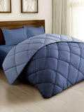 Story@home Lavender & Blue Solid Reversible 240 GSM Heavy Winter Double Bed Comforter