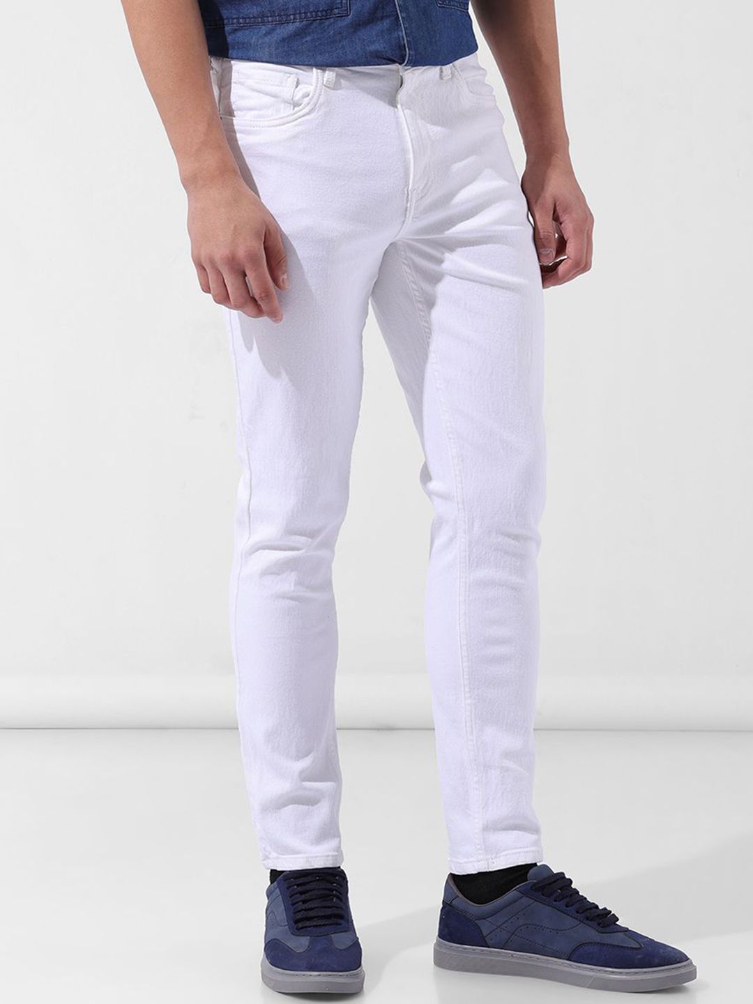 The Indian Garage Co Men Slim Fit Mid-Rise Stretchable Jeans