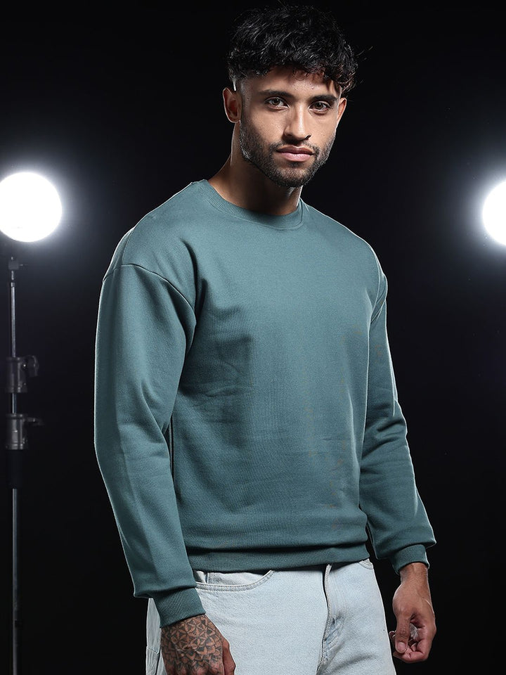 Eszett Lelaki Cotton Pullover Sweatshirt Biasa