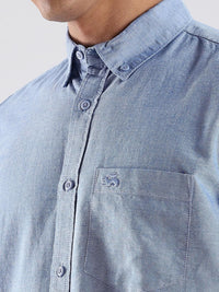 ADRO Men Standard Fit Solid Button-Down Collar Cotton Casual Shirt