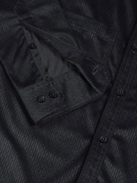Thomas Scott Men Classic Spread Collar Textured Slim Fit Casual Shirt