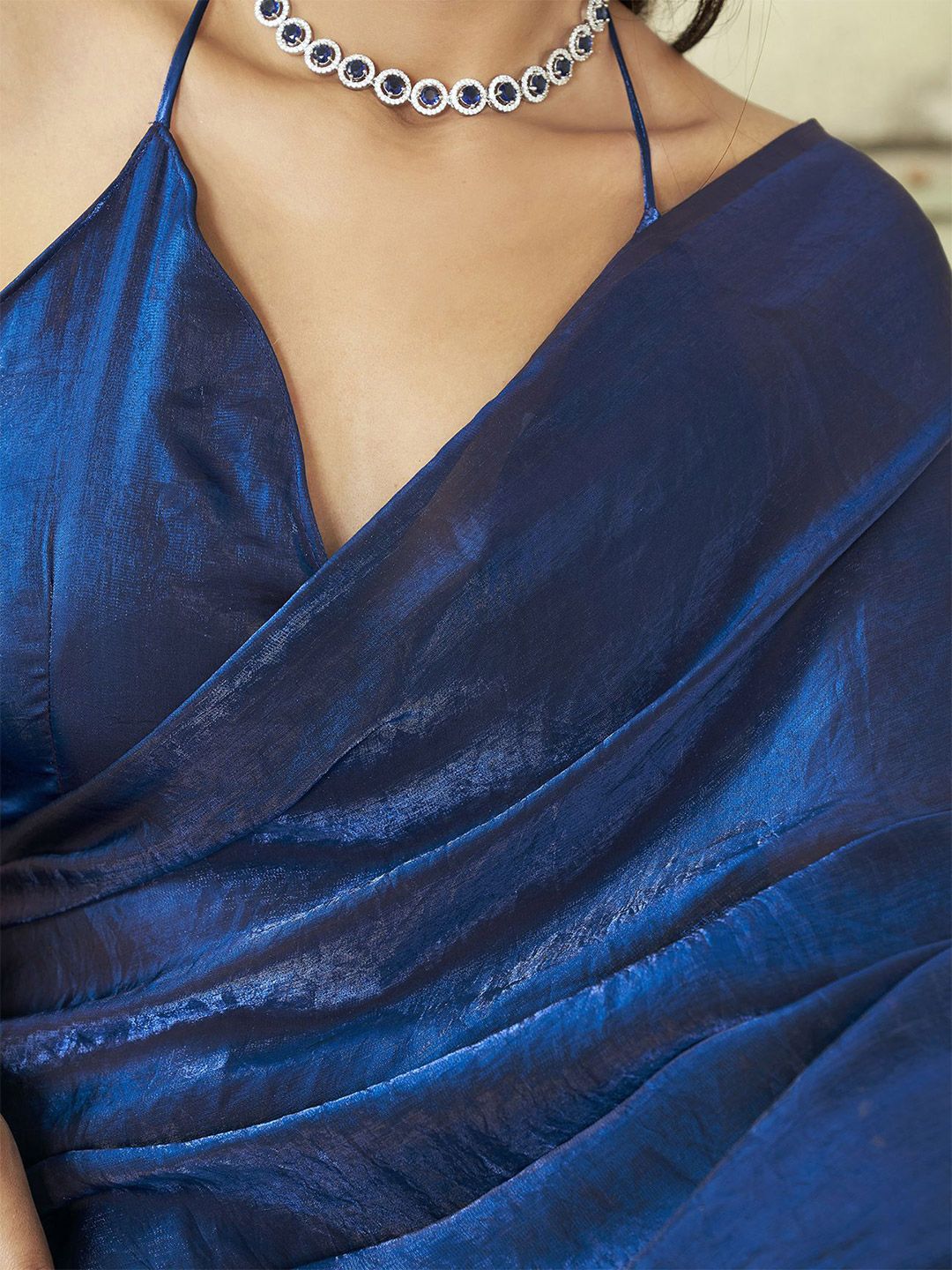 Tikhi Imli Two Way Two Tone Shimmer Jimmy Choo Satin Saree