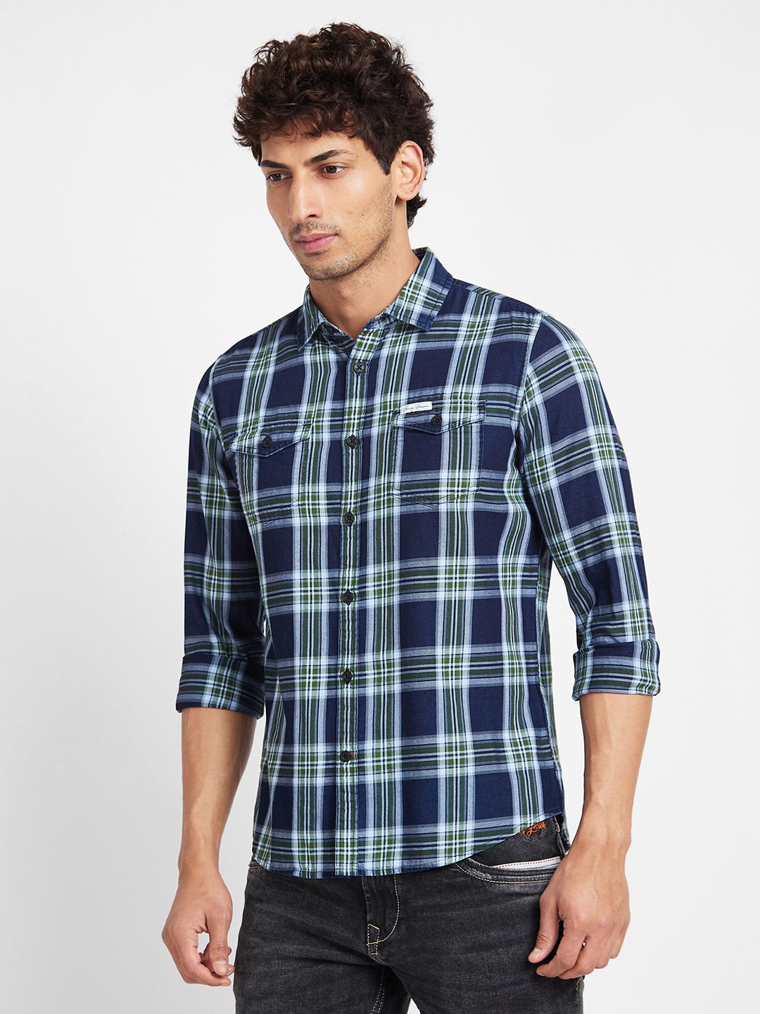 Being Human Classic Slim Fit Tartan Checks Casual Shirt