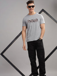 ADRO Typography Printed Round Neck Cotton T-shirt