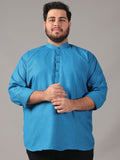 SOJANYA PLUS Size Band Collar Cotton Straight Kurta