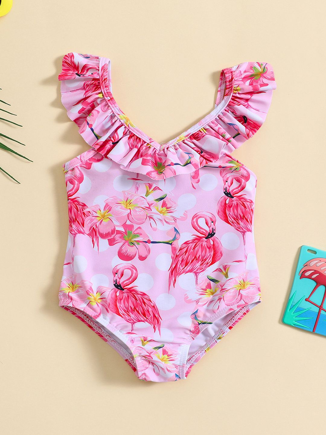 YK Girls Printed Swim Bodysuit