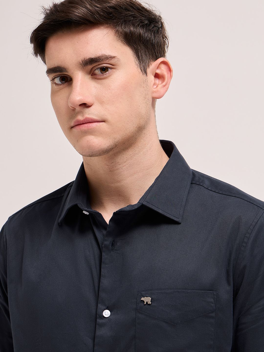 THE BEAR HOUSE Slim Fit Pure Cotton Casual Shirt