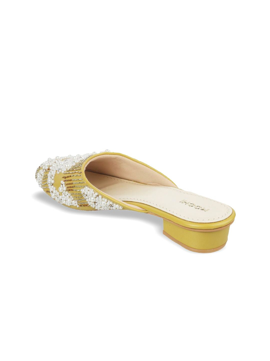 Mochi Women Woven Design Mules Flats