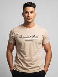 ADRO Typography Printed Short Sleeves Cotton Regular Fit T-shirt