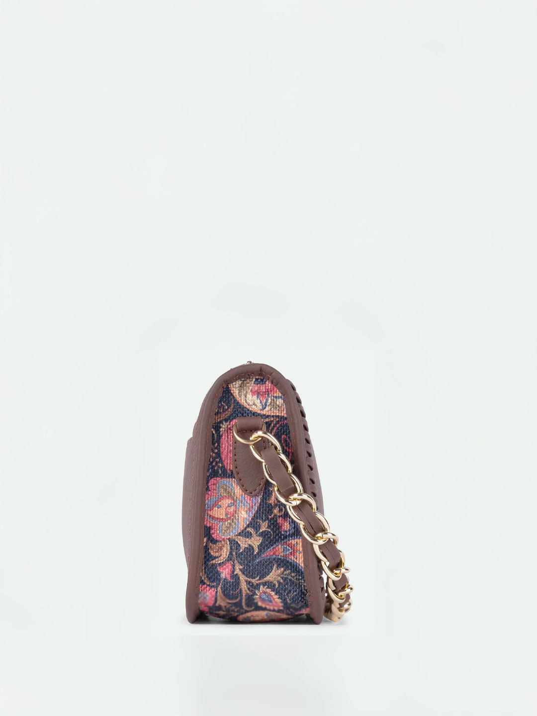ZOUK Paisley Printed Baguette Handheld Bag