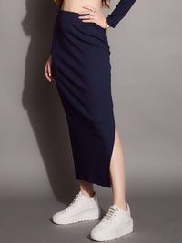 SASSAFRAS BASICS Rib Pencil Midi Skirt
