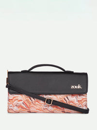 ZOUK Rhea Kapoor Nicobar Coral Textured Water Resistant Jute Envelope Clutch